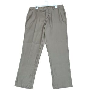 Pronto Uomo Men’s Size 38x32 Tan Preppy Dress Pants Classic Design Flat Front